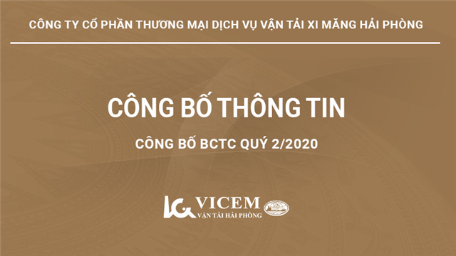 Công bố BCTC quý 2/2020