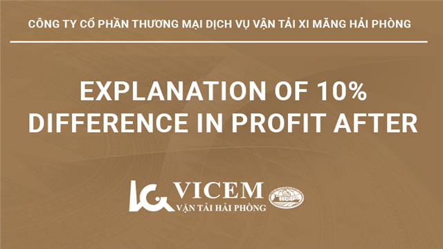Explanation of 10% difference in profit after tax in 2024