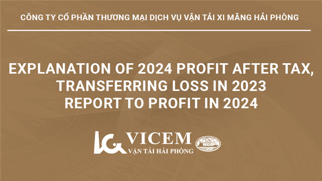 Explanation of 2024 profit after tax, transferring loss in 2023 report to profit in 2024
